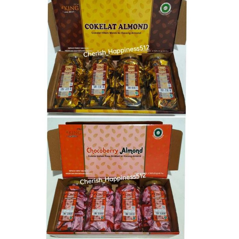 

Ready ' 1 Kotak (4 Toples Kecil) D'King Bonibol Cokelat Almond & Chocoberry Almond ✫