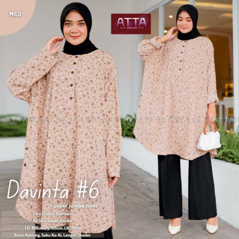 DAVINTA #6 SUPER JUMBO TUNIK BY ATTA (LD160)