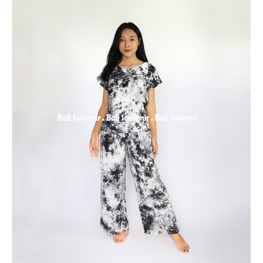 PIYAMA WANITA TIE DYE | SETELAN PANJANG TIE DYE | BAJU TIDUR TIE DYE TERLARIS