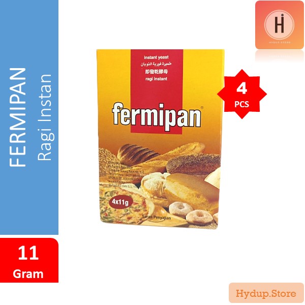 

Fermipan Ragi Instan Pak isi 4 Sahset Kemasan 11 gram