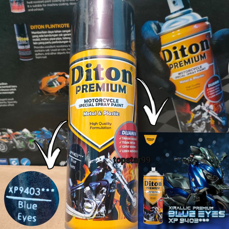 Pilok Pilox Cat Diton Premium Blue Eyes XP9403 9403 Biru 400cc Cat Semprot Xirallic Premium l