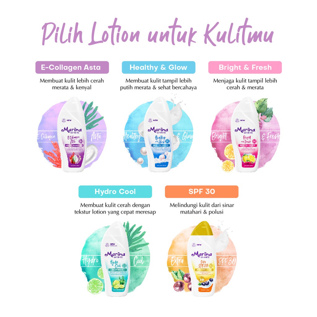 ARJUNA MARINA HAND BODY LOTION / Marina Hand &amp; Body Lotion UV White - Body Serum Kosmetik KT 5