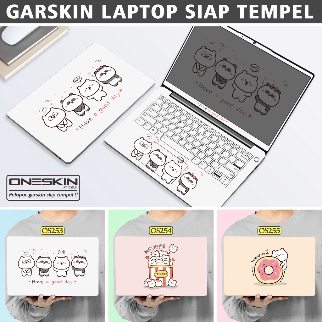 Garskin Sticker Laptop Protector Macbook Full Body Bottom Bezel Palmrest Skin Bears Good Day