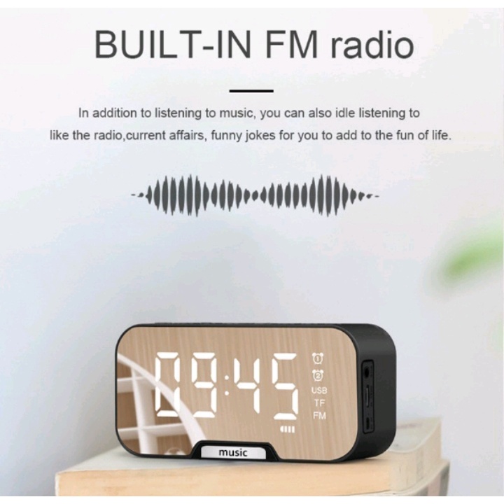 S7 Speaker Bluetooth Alarm Clock Wireless