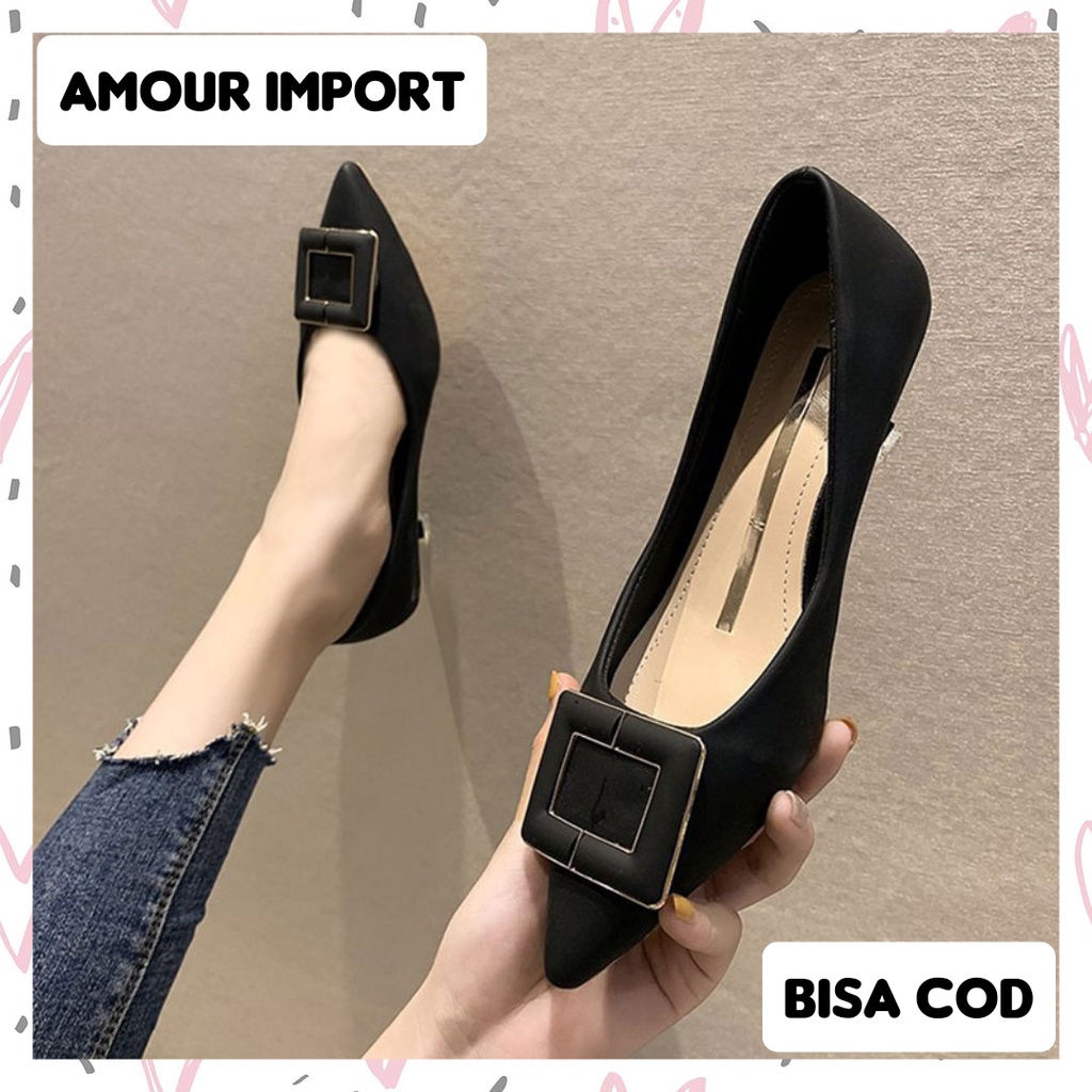 ( AMOUR ) High Heels Wanita Kerja Premium Import Fashion A-282