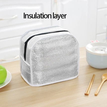 Tas Bekal Kotak Makan Lunch Box Cooler Tote Bag Lapisan Thermal Aluminium