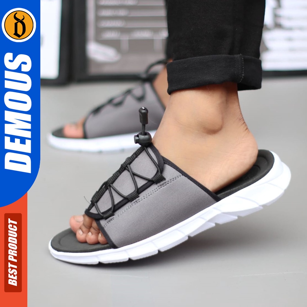 DEMOUS Giannis - Sandal Slide Pria Sendal Casual Distro Terbaru