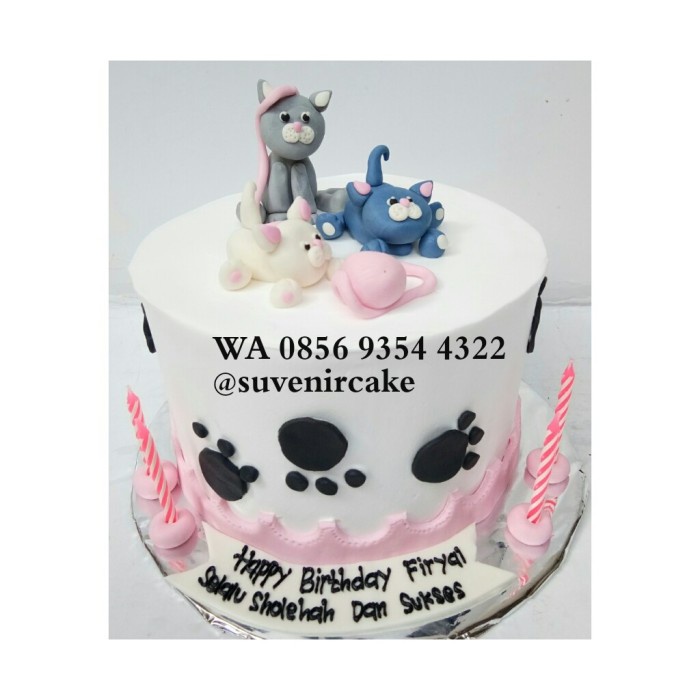Gion Kue Ulang Tahun Kucing/Kue Ultah Kucing/Kue Tart Kucing/Bdaycakekucing