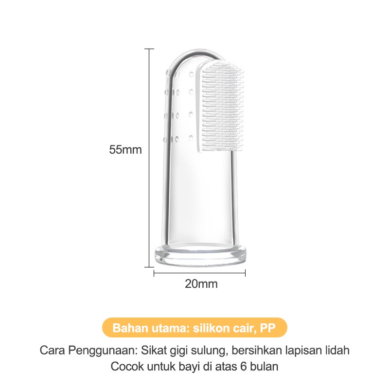 MURAH SIKAT  GIGI BAYI  Finger tooth brush Sikat gigi jari bayi sikat lidah bayi pembersih lidah bayi sikat gigi bayi silikon lentur