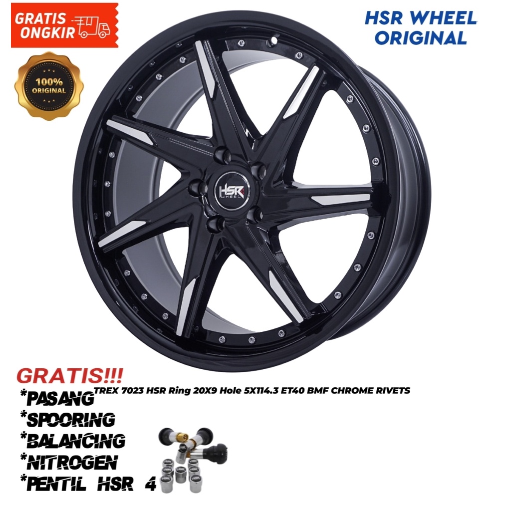 Velg mobil hsr wheel untuk Mazda CX5, CX7,CHR,CRV New Velg TREX 7023 HSR Ring.20