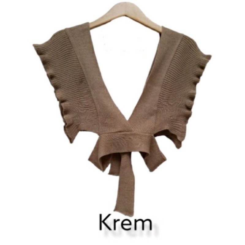 Vest knit korea croptop/ruffle rompi wanita Rajut outer korean style