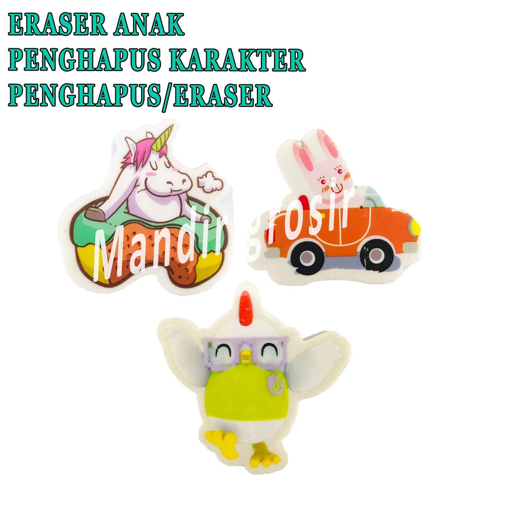 Penghapus Pensil * Penghapus * Penghapus Karakter * Eraser Anak