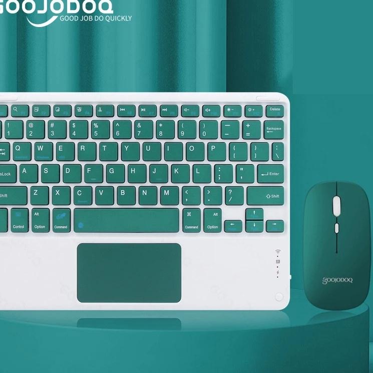 Termurah Goojodoq Keyboard Mouse Set Wireless Bluetooth Touchpad Untuk Tablet