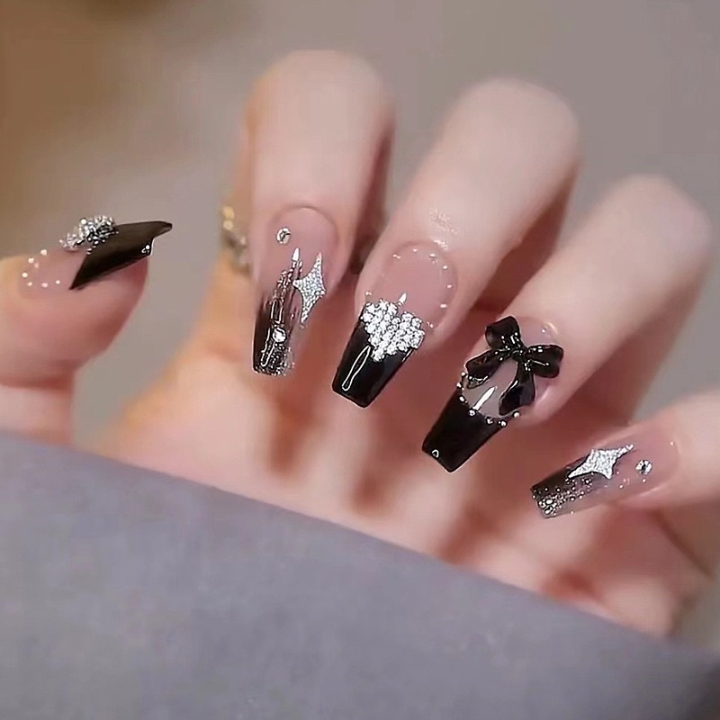 Kuku Palsu 【B33，lem sticker】Nikah kuku Wedding False Nailart Pengantin Tangan