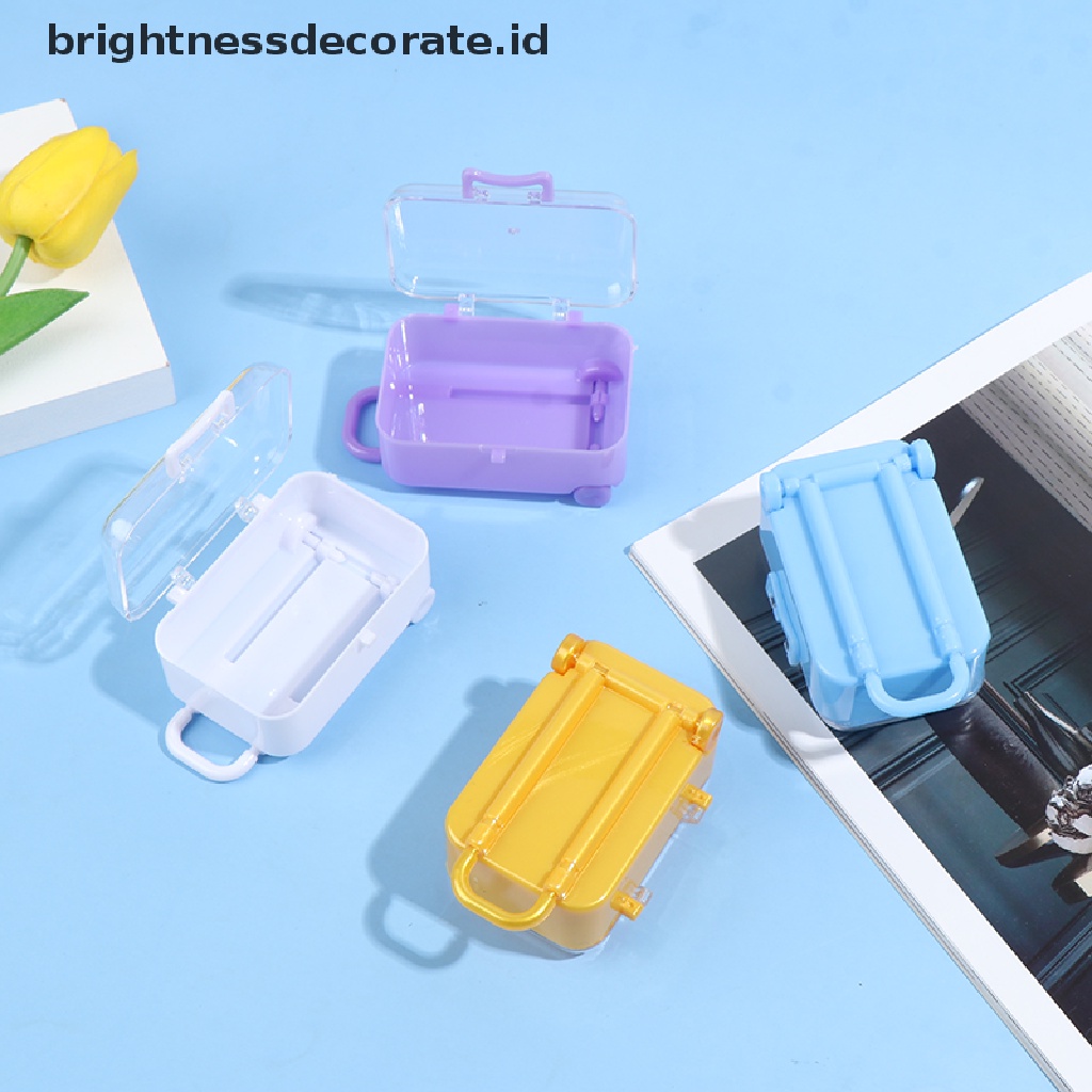 [Birth] Miniatur Koper Travel Plastik Kotak Koper Boneka Aksesoris Furniture Mainan Anak [ID]