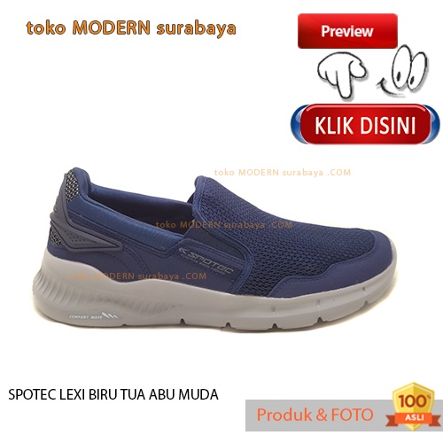 UKURAN JUMBO Sepatu pria sekolah casual slip on tanpa tali SPOTEC LEXI