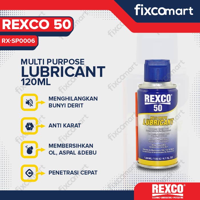 REXCO 50 PELUMAS SERBAGUNA ANTI KARAT / MULTI LUBRICANT PURPOSE LUBRICANT 120ML- 220ML - 350ML -500M