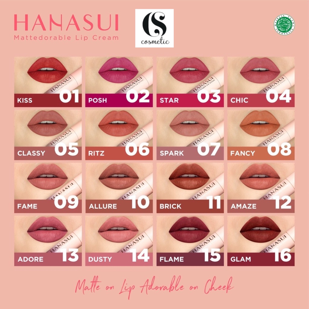 ORIGINAL HANASUI MATTEDORABLE LIPCREAM [BPOM]