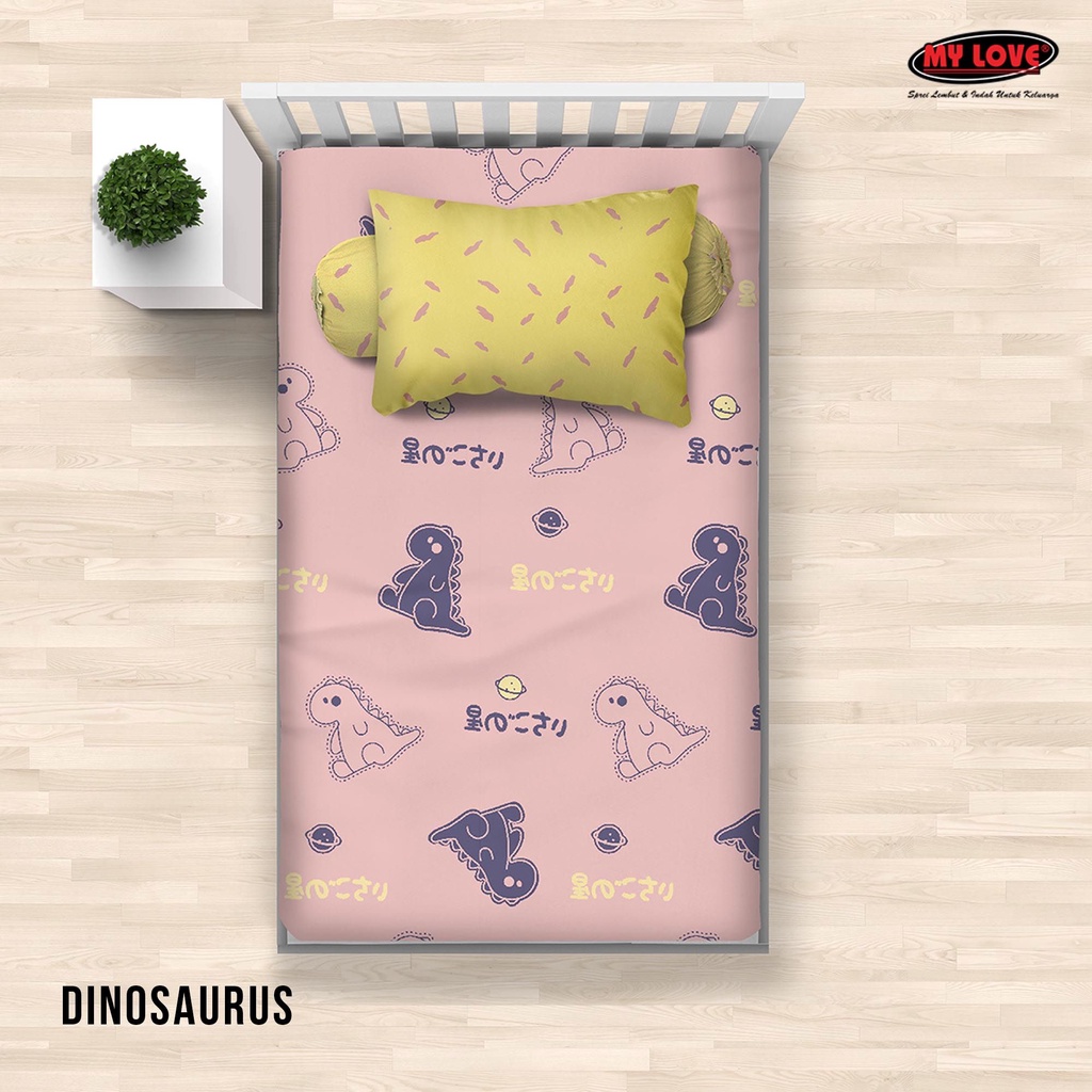 ALL NEW MY LOVE Sprei Single Full Fitted 120x200 Dinosaurus
