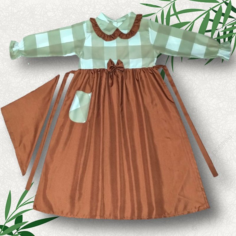 Gamis Anak perempuan terbaru  / gamis serut anak terbaru plus hijab