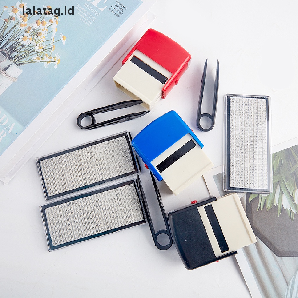 [lalatag] Rubber Stamp Kit DIY Custom Personalized Self Inking Alamat Usaha Nama Nomor Huruf Stamp Kerajinan Tangan Pring Rubber Stamp [ID]