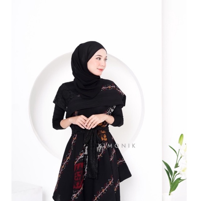 KIMONIK BAJU TENUN SIERA VOL II (SIERA DRESS BLACK SKT)