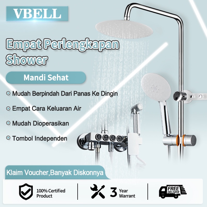 VBELL-shower kamar mandi empat kecepatan / booster kepala pancuran / kamar mandi multifungsi