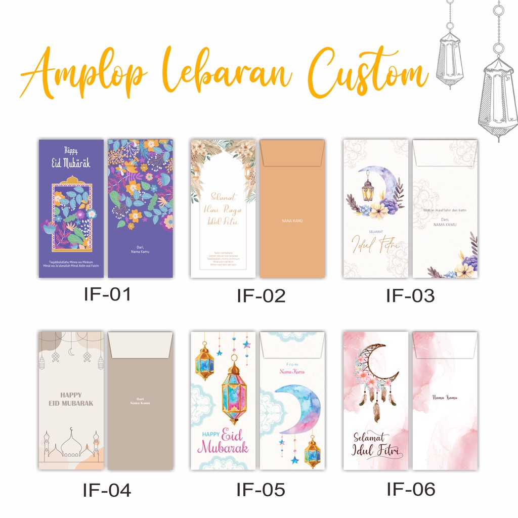 

[SERI 1] Amplop Lebaran / Idul Fitri Custom Premium 2023 1444 H