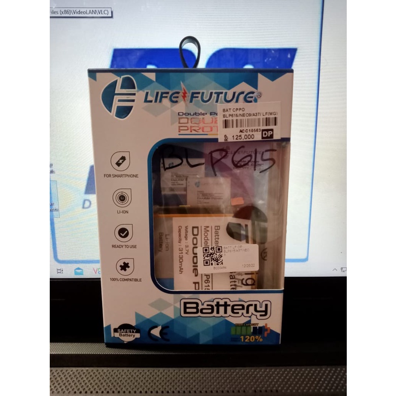 BATERAI OPPO A37/BLP615/NEO 9 Double Power Life Future