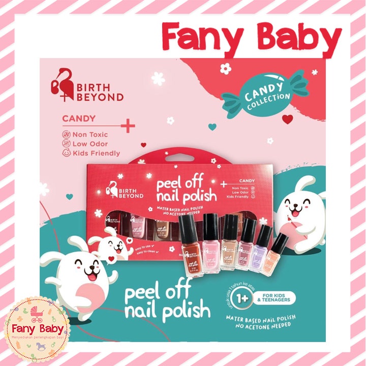 BIRTH BEYOND PEEL OFF NAIL POLISH CANDY @5ML X 6PCS