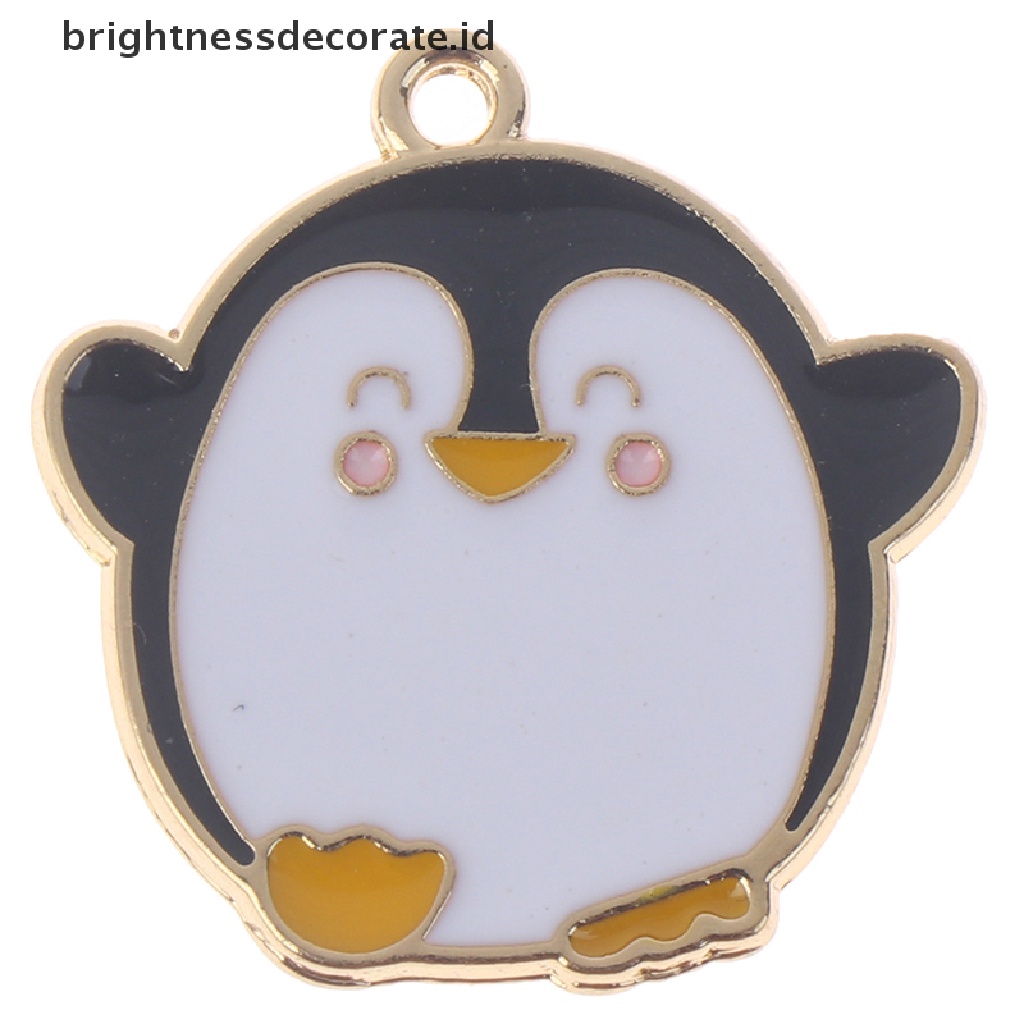 [Birth] 10pcs/set charm enamel ch Pinguin Kartun Untuk Membuat Perhiasan Liontin [ID]