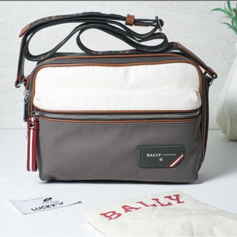 Bally Fiji NCB Crossbody Bag In Grey White - ORIGINAL 100%