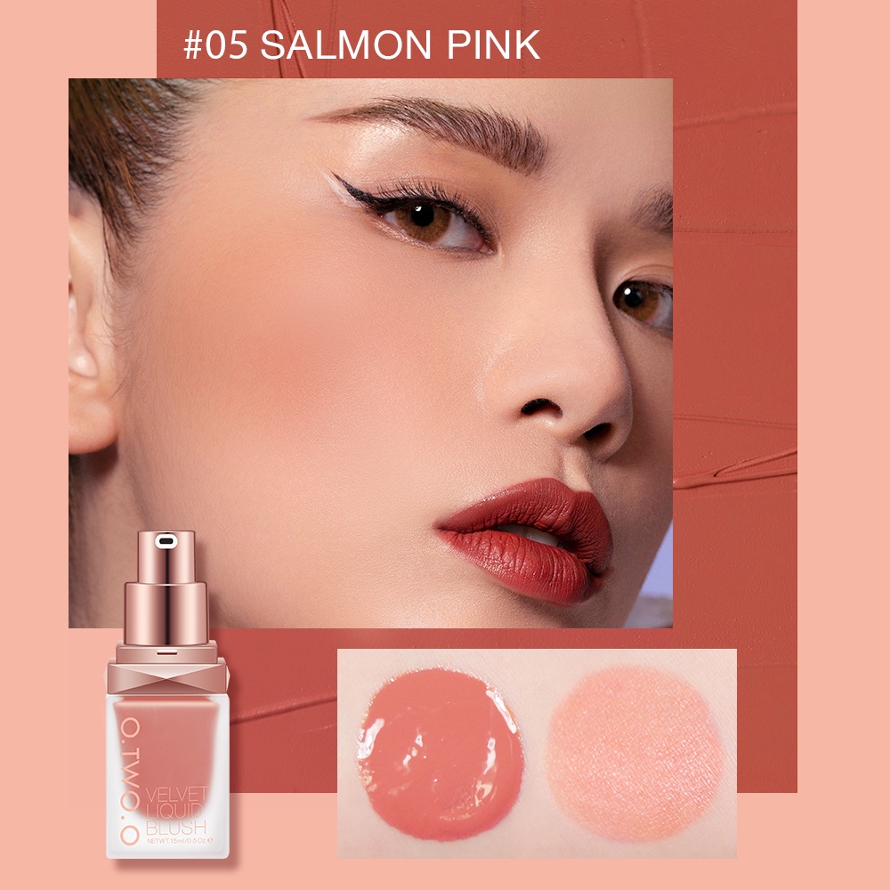 O.TWO.O Liquid Blusher On Long Lasting Natural Blusher Face Cheek Make Up