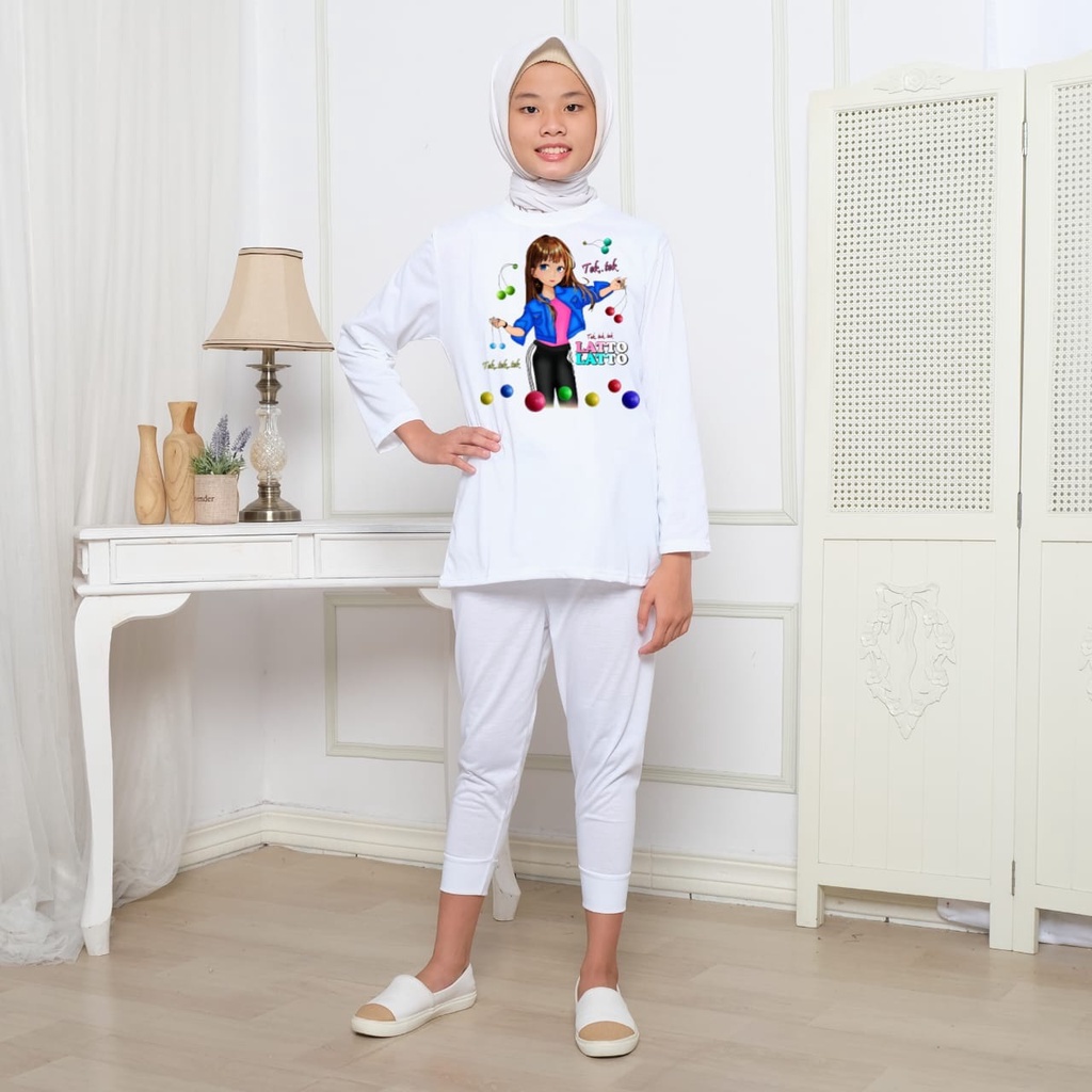 Setelan Baju Panjang Lato LLato Girl Anak-Remaja Size S,M,L,XL