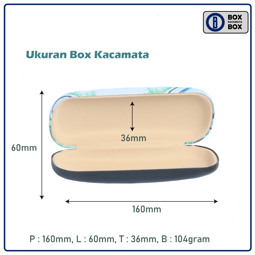 Box / Tempat Kacamata Hard Case Free Lap Motif Karakter Pohon Bahan Kokoh / Tempat Kacamata Cepuk Magnet  CC5