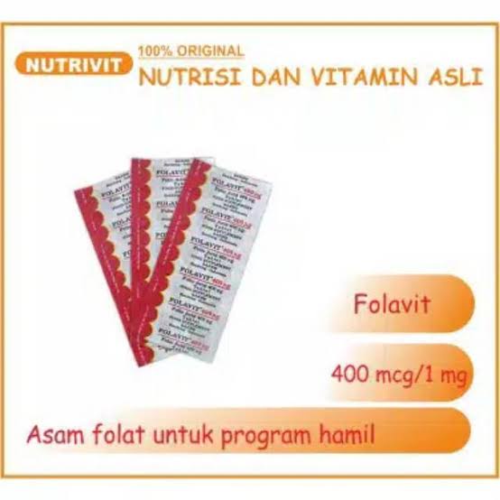 Folavit 400mg Asam Folat Nutrisi Dan Vitamin Ibu Hamil ORIGINAL-BPOM
