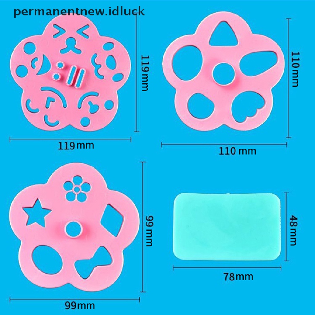 [luckypermanentnew] 2permanentnew] Cetakan Ekspresi Wajah Kartun Cetakan Bola Nasi DIY Alat Embos [ID]