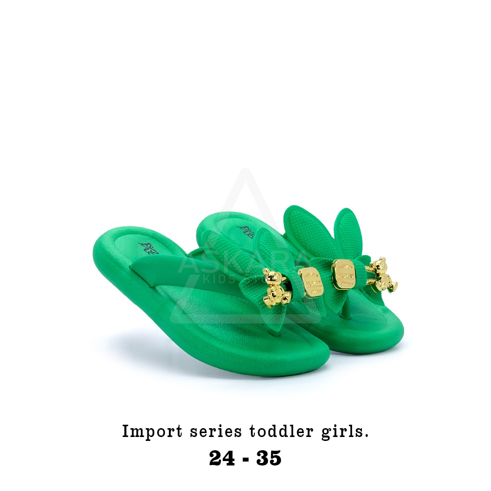 AKS New Sandal anak Jepit Anak perempuan Import Model Pita 24-35