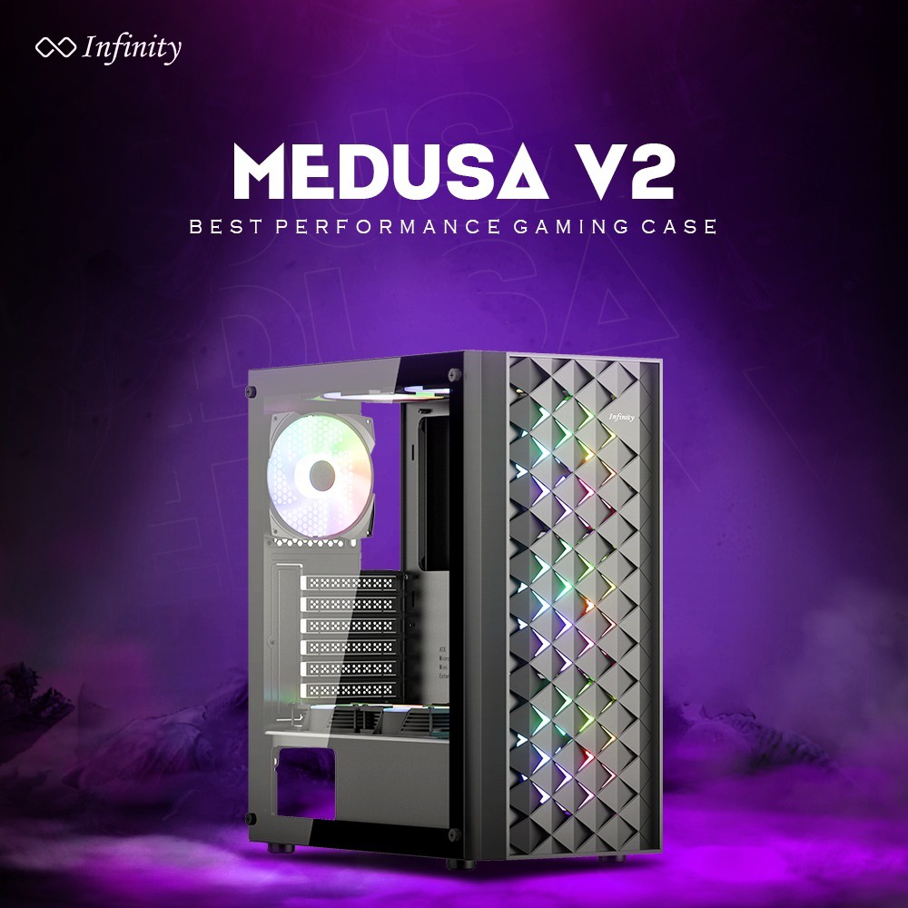 CASE INFINITY MEDUSA V2 | Tempered Glass Casing