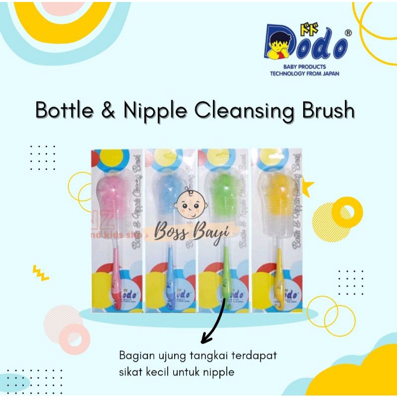 DODO - Bottle &amp; Nipple Cleansing Brush / Sikat Botol dan Dot