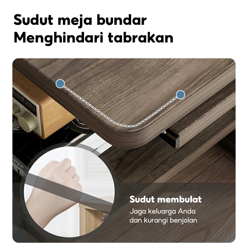 KUCA Meja Komputer Meja Desktop Rumah Meja Tulis Sederhana Meja Kerja Meja Belajar Multifungsi Meja Laptop [ Garansi lima tahun ]-5