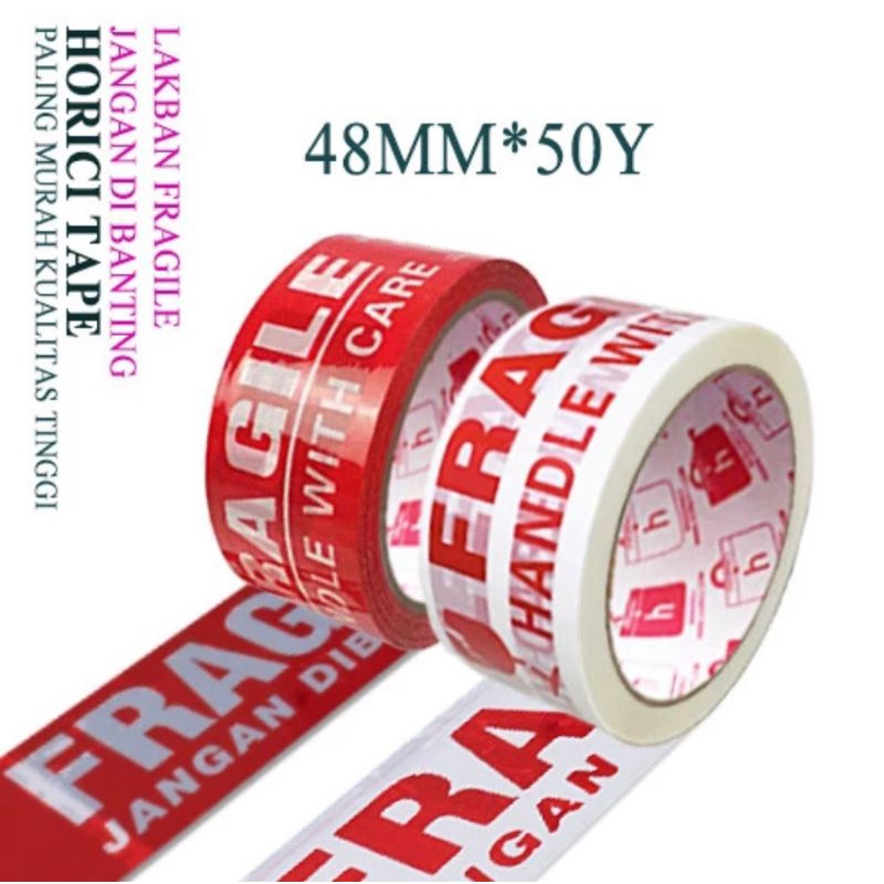 

Horici Tape 48MMx50Y Lakban FRAGILE Jangan Dibanting