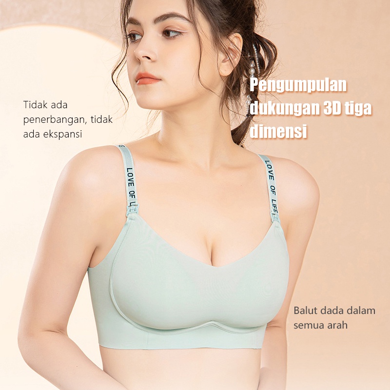 Nursing Bra Menyusui Tanpa Kawat BH Seamless Full Cup Sport/Maternity Bra Comfortable Daily Bra Wanita Ibu Hamil Kualitas Import B1071