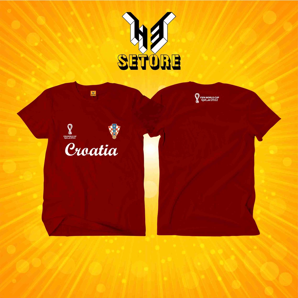 Kaos Anak Piala Dunia Qatar 2022 Croatia Kroasia Fifa World Cup Qatar - H3