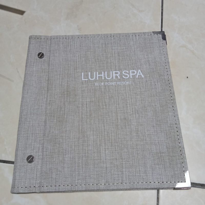 

COVER BUKU MENU bahan kaen ukuran A5 dibaut