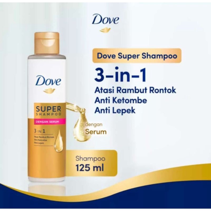 Jual dove super shampoo 3in1 125 ml | Shopee Indonesia