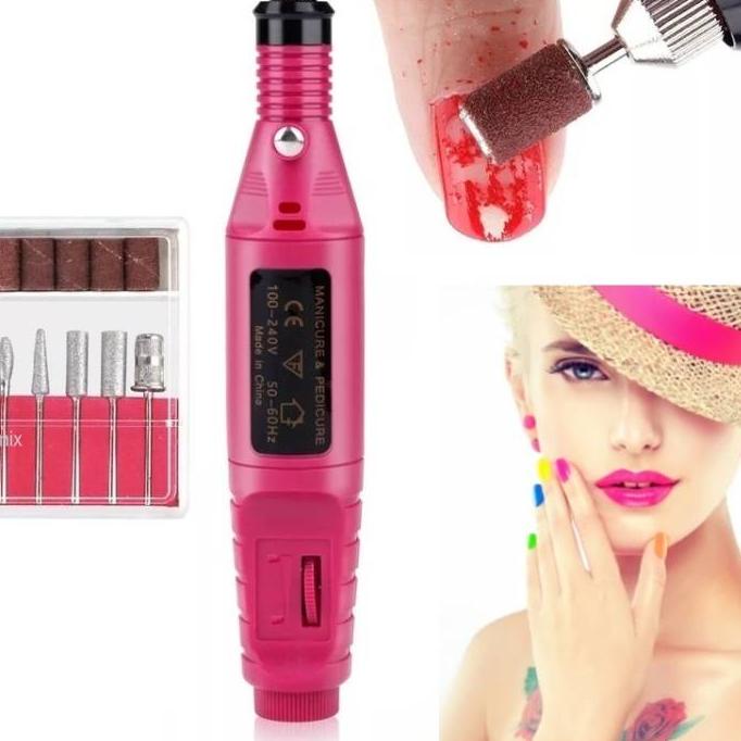 Termurah dan terbaik Electric Nail Drill Grinding Manicure Machine Mesin Kikir Amplas Kuku Listrik N