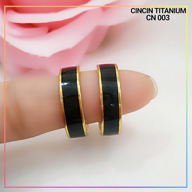 CINCIM TITANIUM LIS EMAS / Cincin Pria Wanita Titanium Terbaru