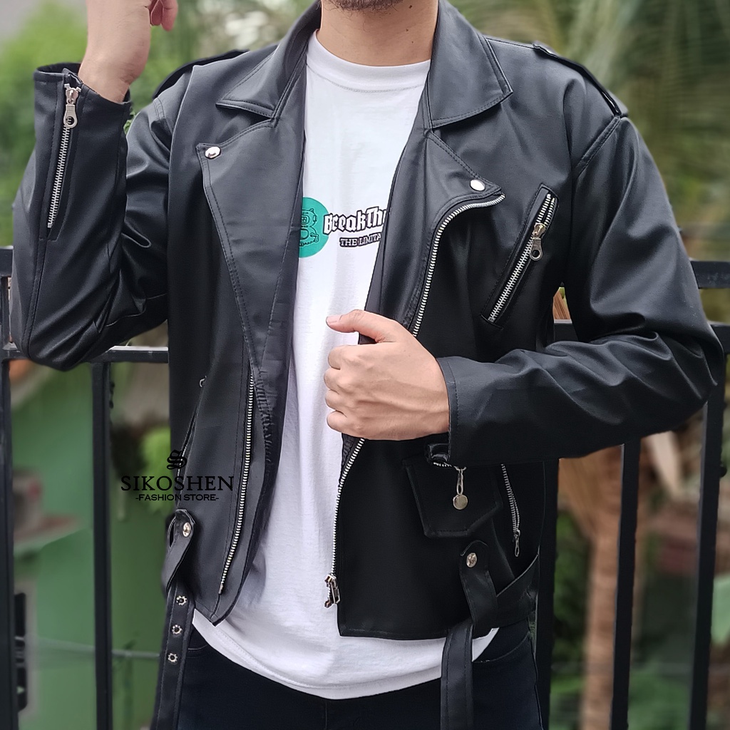 Jaket Semi Kulit Rockers Ramones Changcuters / Jaket Pria