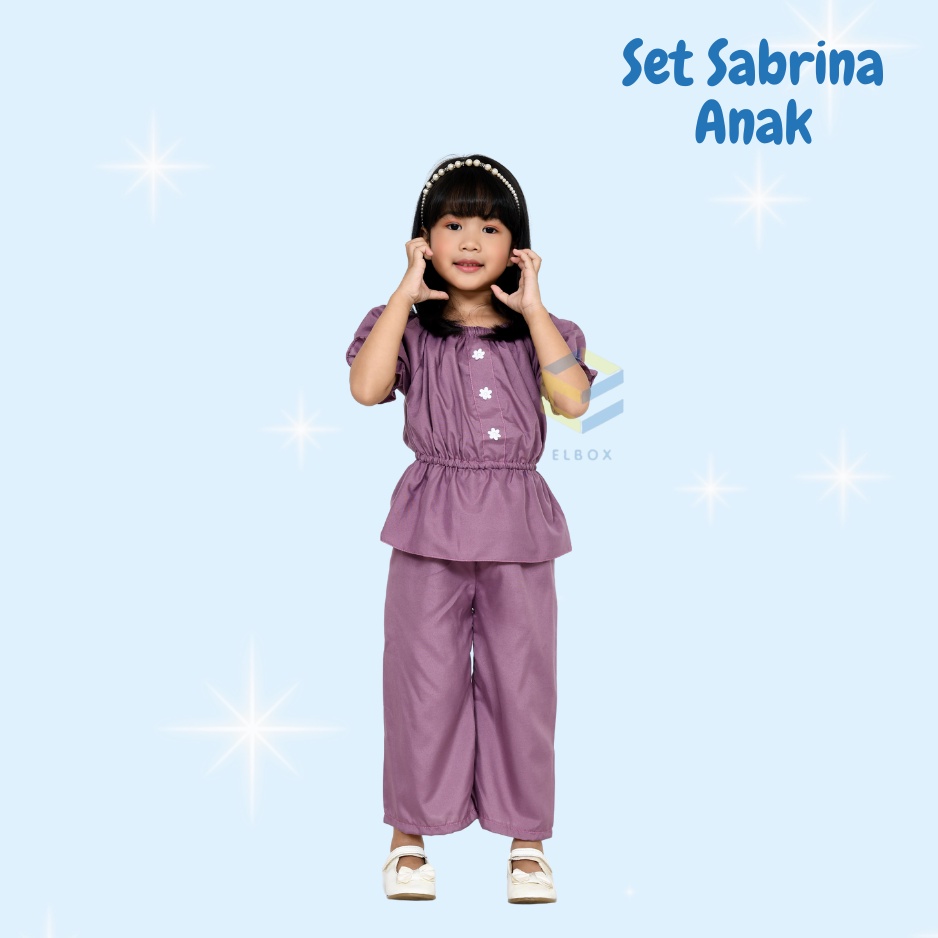 Setelan Sabrina Anak Perempuan Usia 1 - 6 Tahun